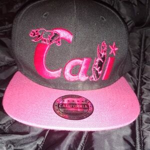 Cali Black and Pink Snapback Hat